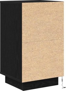 vidaXL Szafka nocna z oświetleniem LED Czarna 38x34x65 cm 9