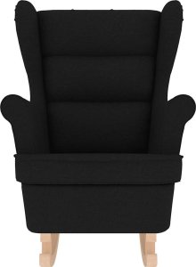 Fotel bujany, czarny, 74x90x102 cm, tapicerowany tkaniną 4