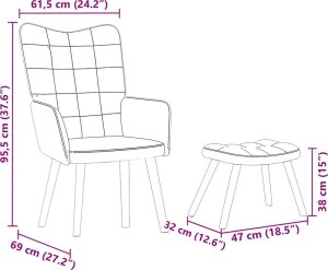 Fotel z podnóżkiem, ciemnozielony, obity aksamitem 12