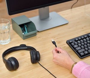 Słuchawki Trust TRUST Słuchawki z mikrofonem HS-201 USB czarny 8