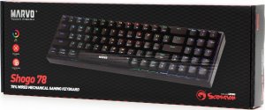 Marvo SHOGO 78, klawiatura US, do gry, przewodowa (USB), czarna, mechaniczna, pod�wietlenie 8
