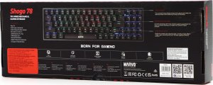 Marvo SHOGO 78, klawiatura US, do gry, przewodowa (USB), czarna, mechaniczna, pod�wietlenie 9