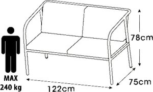 ZESTAW MEBLI OGRODOWYCH 5 CZEŚCIOWY MEDIOLAN 11