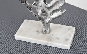 Figurka ozdobna liść srebrny IR0178 6