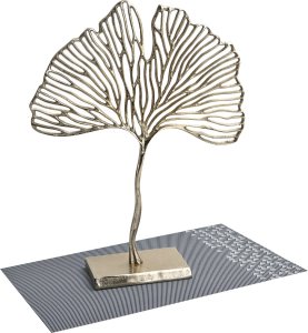 Figurka ozdobna liść miłorzębu złota IR0073 4