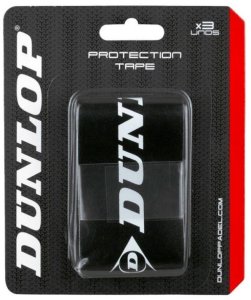 Padel racket protective tape DUNLOP  blister 3 pcs black/white 1
