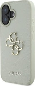 Guess Grained Big 4G Logo Small Classic Logo case for iPhone 16 green 2