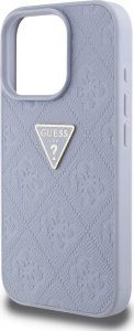 Guess Hot Stamp 4G Pattern Triangle Metal Logo Case for iPhone 16 Pro Purple 6