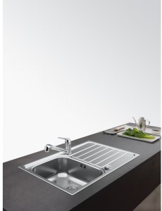 Sink FRANKE SKX 611-79, steel, 79 x 50 cm, with valve 2