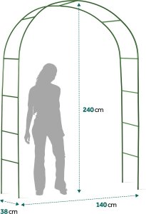 Pergola ogrodowa łuk 240 cm Plonos PL-990 6