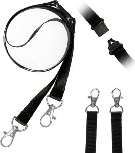 Smycz do identyfikatora 80cm z dwoma karabińczykami i bezpiecznikiem 50szt 2