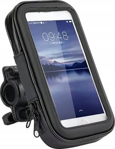 Uchwyt Rowerowy na Telefon Kierownicę Wodoszczelny Czarny Etui do 6 cali 3