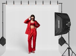 ZESTAW Atelier Uchwyt DO TEŁ TŁA 3x2,1 m STATYW BELKA 8x KLIPS Torba NEEWER NK-ST0204 7