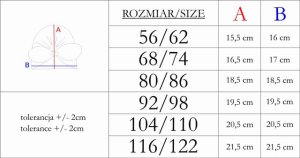 Czapka turban róż niemowlęca bawełniana dla dziewczynki Nicol Nelly 56/62 3