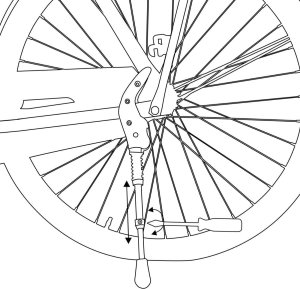 NÓŻKA STOPKA ROWEROWA TYŁ REGULOWANA 24''-28'' DUNLOP 5