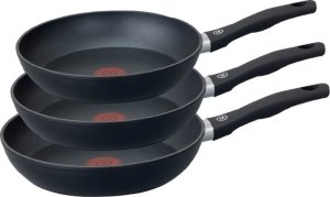 Zestaw 3 patelnie z czujnikiem temperatury 20/24/28 cm Thermo Sensor MG Home na indukcję 1
