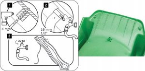 Zjeżdżalnia 3m dla dzieci na plac zabaw, składana - szara 2