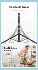 Selfie Stick + Statyw do telefonu 2w1 z pilotem 205 cm 6