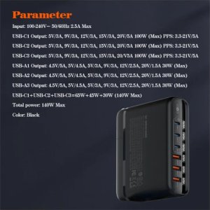 Ładowarka 6 - portowa z wyświetlaczem 5