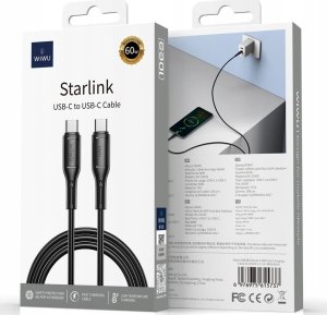 Kabel USB WiWU USB-C - USB-C 1 m Czarny 4