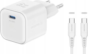 Swissten Travel Charger GaN USB-C 35W PD + Data Cable USB-C - USB-C 1.2m 2