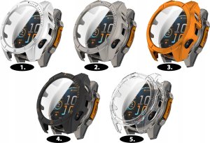 JG Smart ETUI OCHRONNE 2w1 SZKŁO HARTOWANE do Garmin Fenix 8 - 43mm 12