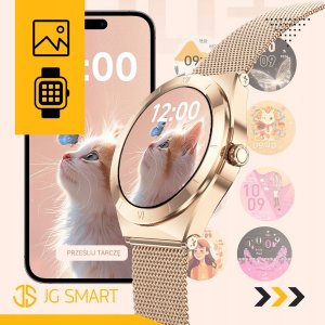 SMARTWATCH ZEGAREK DAMSKI ROZMOWY MENU PL CIŚNIENIE POWIADOMIENIA 3 paski 5
