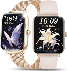 SMARTWATCH ZEGAREK DAMSKI PL MENU ROZMOWY WODOODPORNY POWIADOMIENIA PREMIUM 2