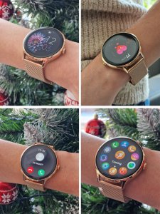 SMARTWATCH DAMSKI ZEGAREK MENU PL ROZMOWY CIŚNIENIE PULS CZARNY SMART WATCH 12