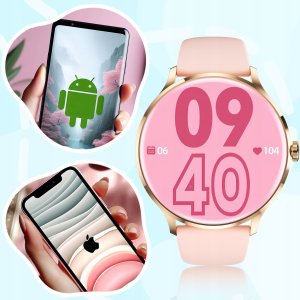 SMARTWATCH DAMSKI ZEGAREK MENU PL ROZMOWY CIŚNIENIE PULS CZARNY SMART WATCH 14