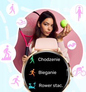 SMARTWATCH DAMSKI ZEGAREK MENU PL ROZMOWY CIŚNIENIE PULS CZARNY SMART WATCH 10