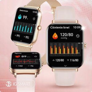 SMARTWATCH ZEGAREK DAMSKI MENU PL ROZMOWY POWIADOMIENIA DLA KOBIETY 2 PASKI 15