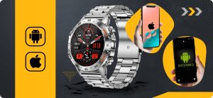 SMARTWATCH ZEGAREK MĘSKI MENU PL ROZMOWY SMART WATCH WODOODPORNY + GRATIS 8