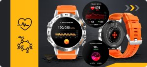 SMARTWATCH ZEGAREK MĘSKI MENU PL ROZMOWY SMART WATCH WODOODPORNY + GRATIS 10