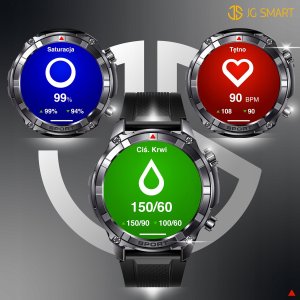 SMARTWATCH MĘSKI ZEGAREK CZARNY ROZMOWY ZDROWIE SPORT AMOLED 500mAh MENU PL 6