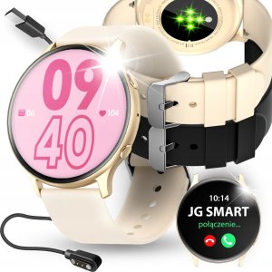 SMARTWATCH ZEGAREK DAMSKI MENU PL ROZMOWY POWIADOMIENIA SMART WATCH ZŁOTY 2