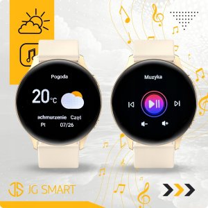 SMARTWATCH ZEGAREK DAMSKI MENU PL ROZMOWY POWIADOMIENIA SMART WATCH ZŁOTY 9