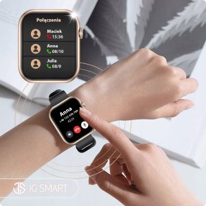 SMARTWATCH DAMSKI ZEGAREK ROZMOWY SMS SPORT ZDROWIE ZLOTY MENU PL + 4 PASKI 10