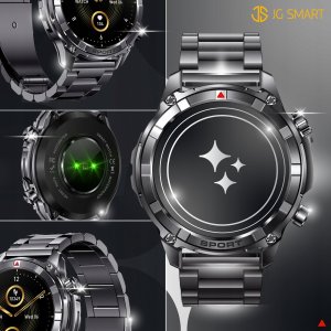 SMARTWATCH MĘSKI ZEGAREK MENU PL ROZMOWY CIŚNIENIE 500mAh AMOLED + 3 paski 15