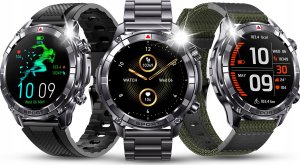 SMARTWATCH MĘSKI ZEGAREK MENU PL ROZMOWY CIŚNIENIE 500mAh AMOLED + 3 paski 2