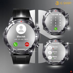 SMARTWATCH MĘSKI ZEGAREK MENU PL ROZMOWY CIŚNIENIE 500mAh AMOLED + 3 paski 4