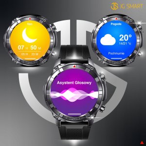SMARTWATCH MĘSKI ZEGAREK MENU PL ROZMOWY CIŚNIENIE 500mAh AMOLED + 3 paski 7