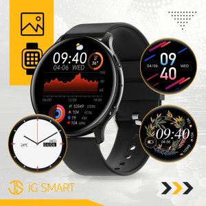 SMARTWATCH ZEGAREK DAMSKI MENU PL ROZMOWY POWIADOMIENIA SMART WATCH CZARNY 12