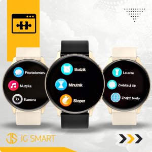 SMARTWATCH ZEGAREK DAMSKI MENU PL ROZMOWY POWIADOMIENIA SMART WATCH ZŁOTY 4