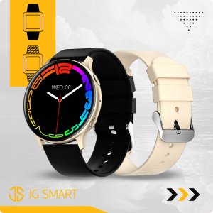 SMARTWATCH ZEGAREK DAMSKI MENU PL ROZMOWY POWIADOMIENIA SMART WATCH ZŁOTY 5
