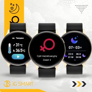 SMARTWATCH ZEGAREK DAMSKI MENU PL ROZMOWY POWIADOMIENIA SMART WATCH ZŁOTY 10