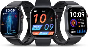 SMARTWATCH MĘSKI ZEGAREK EKG FUNKCJA POMIARU CUKRU AMOLED CIŚNIENIE ROZMOWY 15
