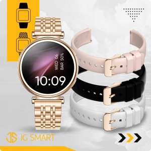 SMARTWATCH DAMSKI ZEGAREK MENU PL ROZMOWY PIĘKNA BRANSOLETA ZŁOTY + 4 PASKI 15