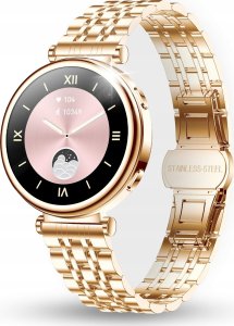 SMARTWATCH DAMSKI ZEGAREK MENU PL ROZMOWY PIĘKNA BRANSOLETA ZŁOTY + 4 PASKI 2