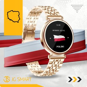 SMARTWATCH DAMSKI ZEGAREK MENU PL ROZMOWY PIĘKNA BRANSOLETA ZŁOTY + 4 PASKI 10